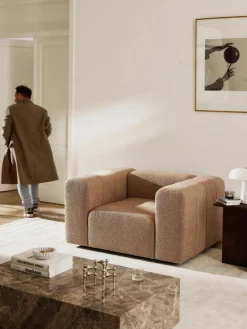Bouclé loungefauteuil Lena^Westwing Collection New