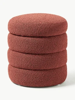 Bouclé poef Alto met opbergruimte^Westwing Collection Best
