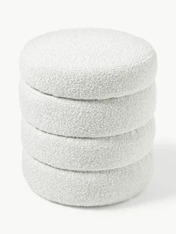 Bouclé poef Alto met opbergruimte^Westwing Collection Outlet