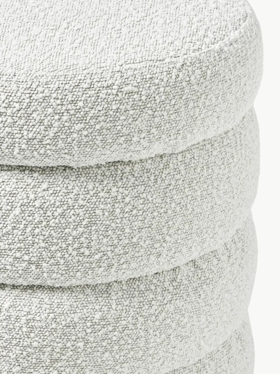 Bouclé poef Alto met opbergruimte^Westwing Collection Outlet
