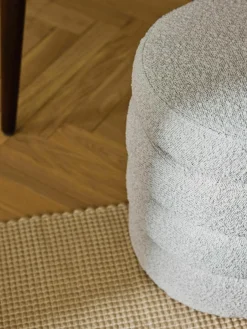 Bouclé poef Alto met opbergruimte^Westwing Collection Outlet
