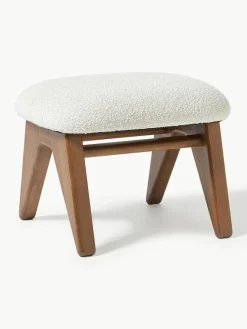 Bouclé zitkruk Shenay^Westwing Collection New