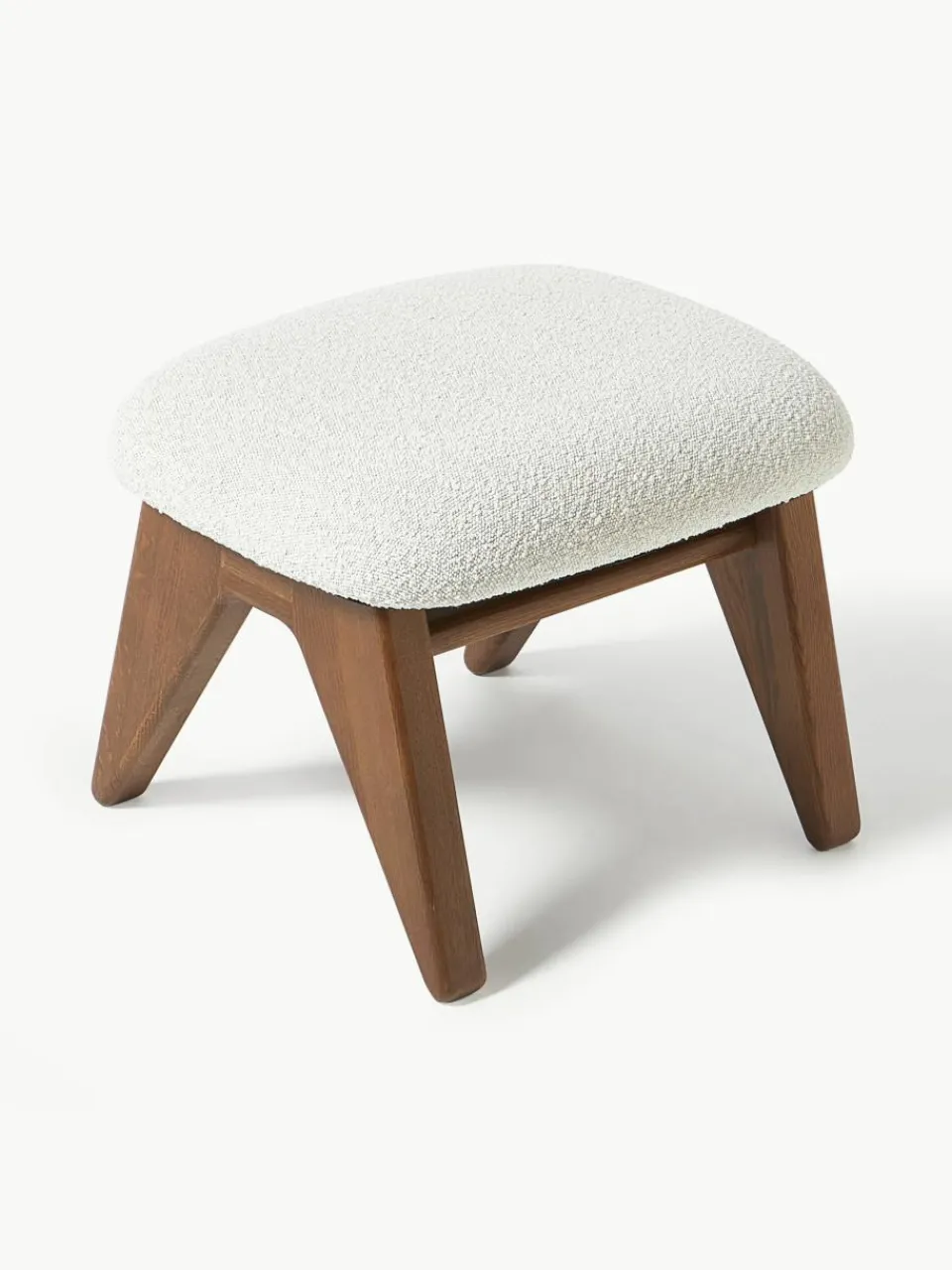 Bouclé zitkruk Shenay^Westwing Collection New