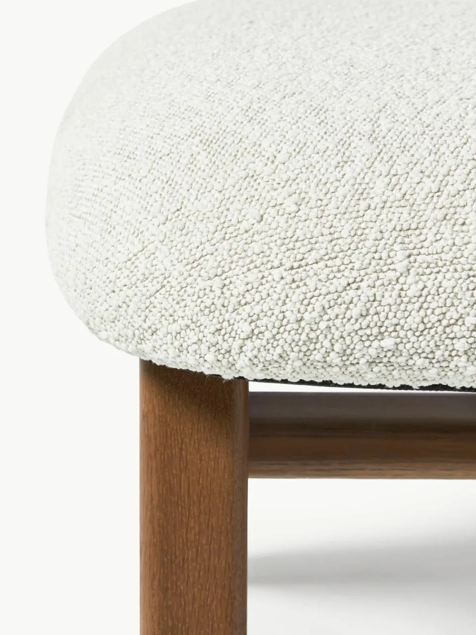 Bouclé zitkruk Shenay^Westwing Collection New
