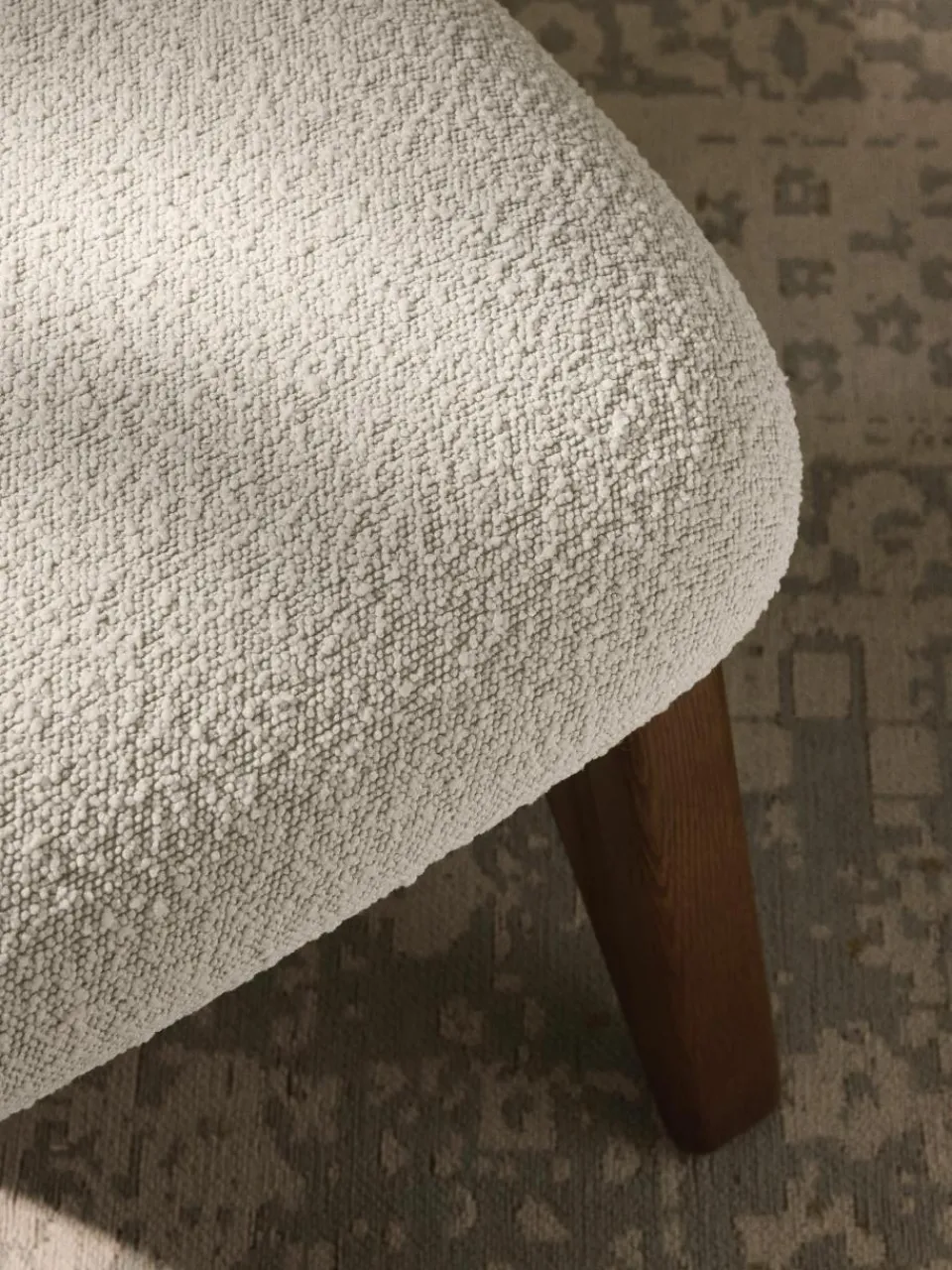 Bouclé zitkruk Shenay^Westwing Collection New