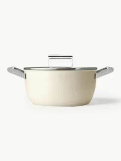 Braadpan 50's Style met deksel en antiaanbaklaag^Smeg Outlet