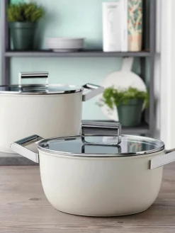 Braadpan 50's Style met deksel en antiaanbaklaag^Smeg Outlet