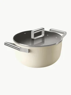 Braadpan 50's Style met deksel en antiaanbaklaag^Smeg Outlet