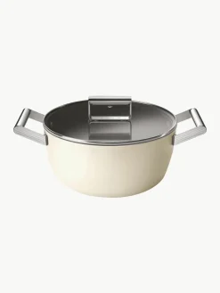 Braadpan 50's Style met deksel en antiaanbaklaag^Smeg Outlet