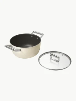 Braadpan 50's Style met deksel en antiaanbaklaag^Smeg Outlet