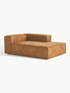 Chaise longue hoekmodule Lennon van gerecycled leer^Westwing Collection Outlet