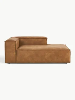 Chaise longue hoekmodule Lennon van gerecycled leer^Westwing Collection Outlet