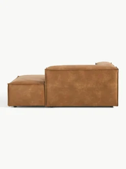 Chaise longue hoekmodule Lennon van gerecycled leer^Westwing Collection Outlet