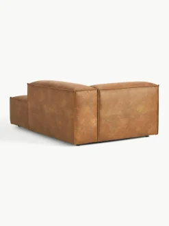 Chaise longue hoekmodule Lennon van gerecycled leer^Westwing Collection Outlet