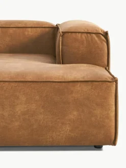 Chaise longue hoekmodule Lennon van gerecycled leer^Westwing Collection Outlet