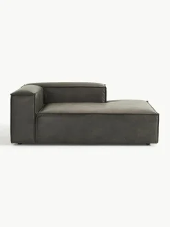 Chaise longue hoekmodule Lennon van gerecycled leer^Westwing Collection Sale