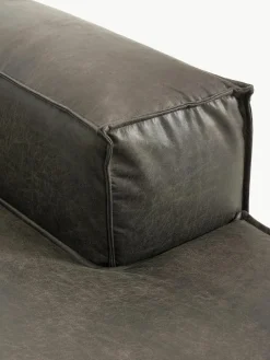 Chaise longue hoekmodule Lennon van gerecycled leer^Westwing Collection Sale