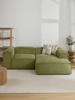 Chaise longue hoekmodule Lennon van corduroy^Westwing Collection Fashion