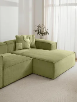 Chaise longue hoekmodule Lennon van corduroy^Westwing Collection Fashion