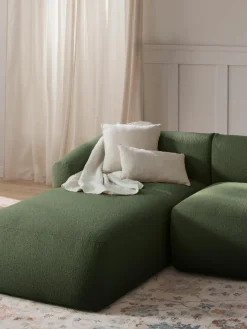 Chaise longue hoekmodule Sofia uit bouclé^Westwing Collection New