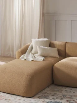 Chaise longue hoekmodule Sofia uit bouclé^Westwing Collection Discount