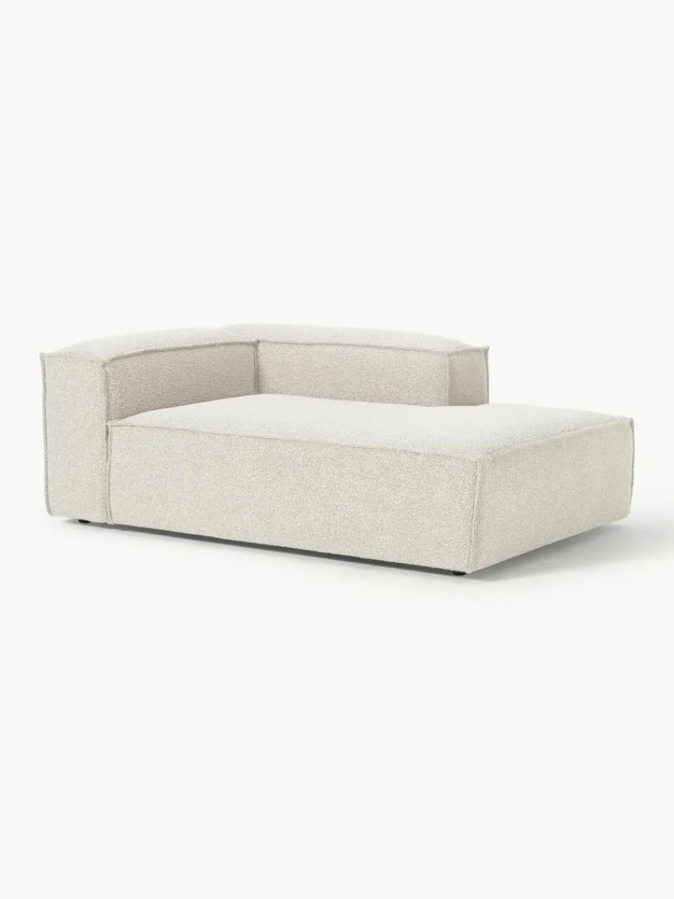 Chaise longue hoekmodule Lennon van bouclé^Westwing Collection Outlet