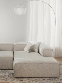 Chaise longue hoekmodule Lennon van bouclé^Westwing Collection Outlet