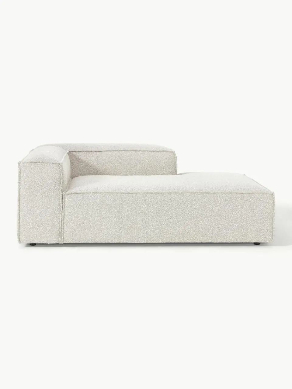 Chaise longue hoekmodule Lennon van bouclé^Westwing Collection Outlet
