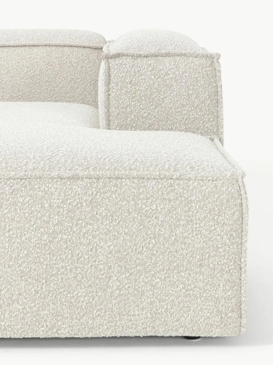 Chaise longue hoekmodule Lennon van bouclé^Westwing Collection Outlet
