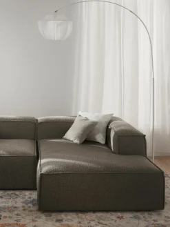 Chaise longue hoekmodule Lennon uit bouclé^Westwing Collection Outlet
