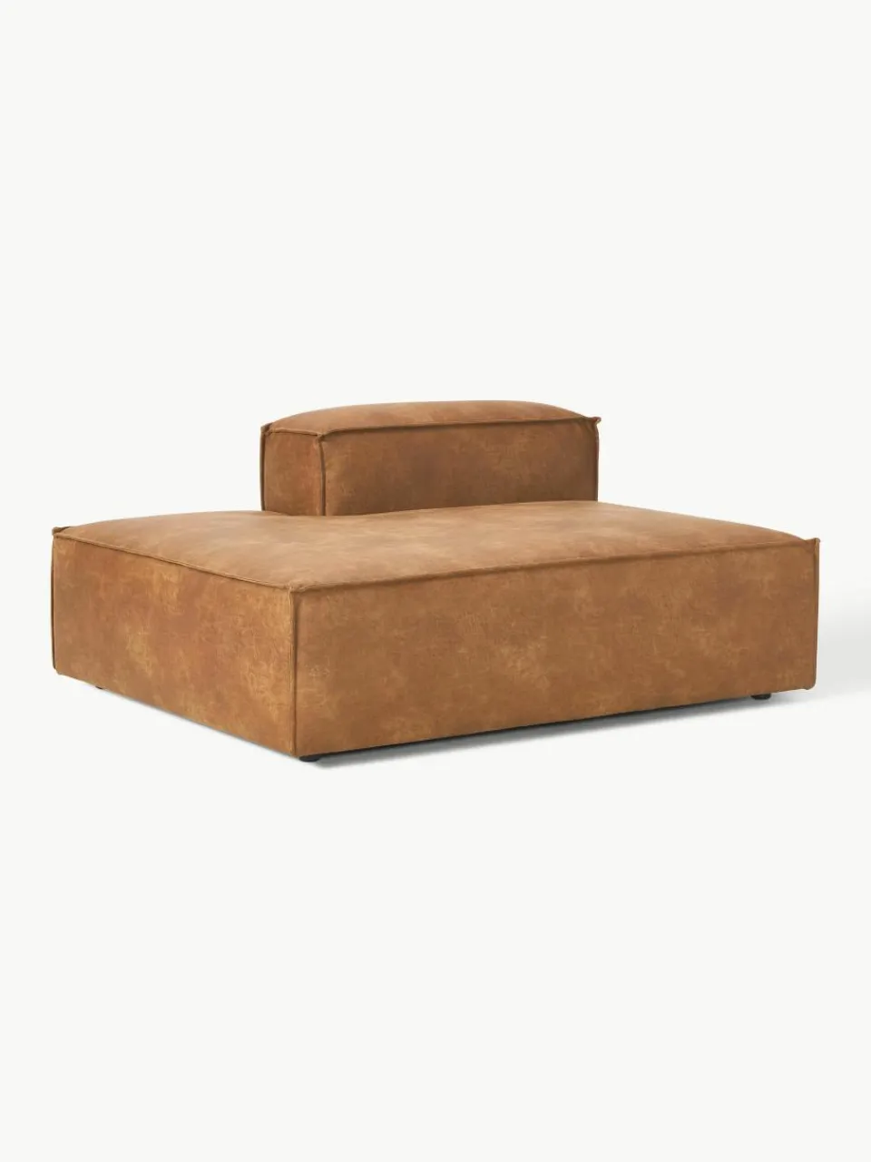 Chaise longue module Lennon van gerecycled leer^Westwing Collection Best