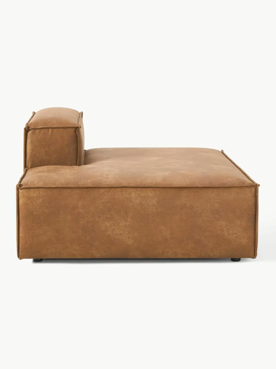 Chaise longue module Lennon van gerecycled leer^Westwing Collection Best