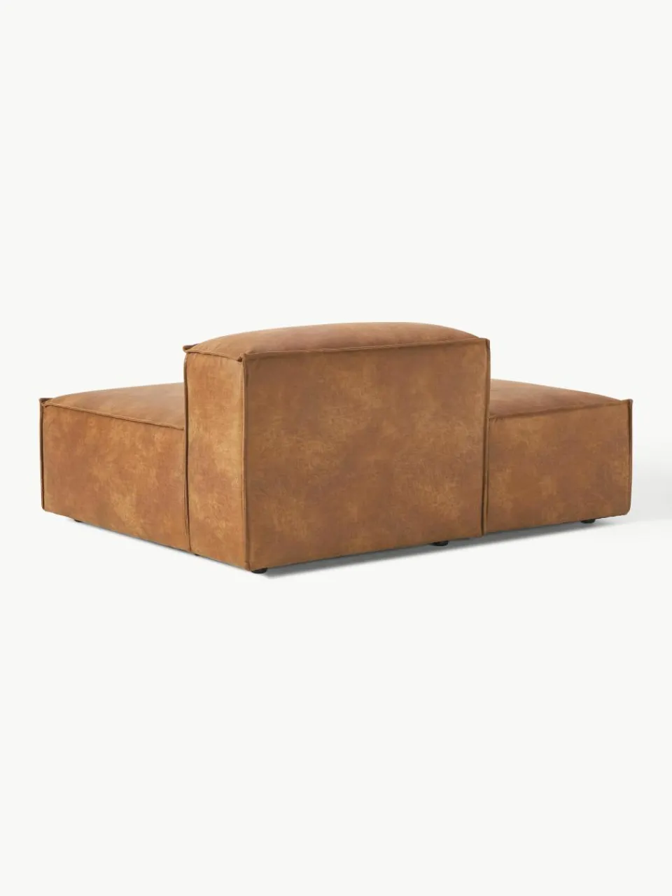 Chaise longue module Lennon van gerecycled leer^Westwing Collection Best