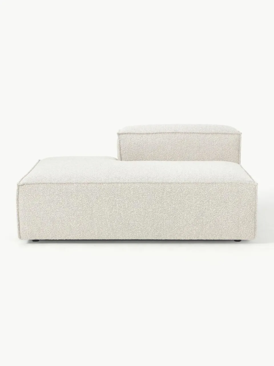 Chaise longue module Lennon van bouclé^Westwing Collection Fashion