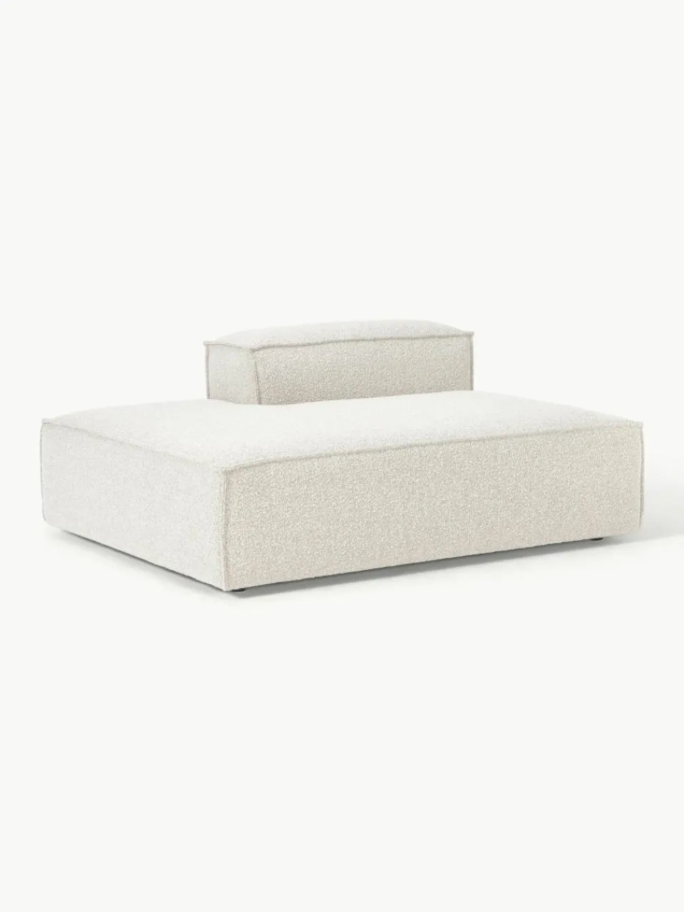 Chaise longue module Lennon van bouclé^Westwing Collection Fashion