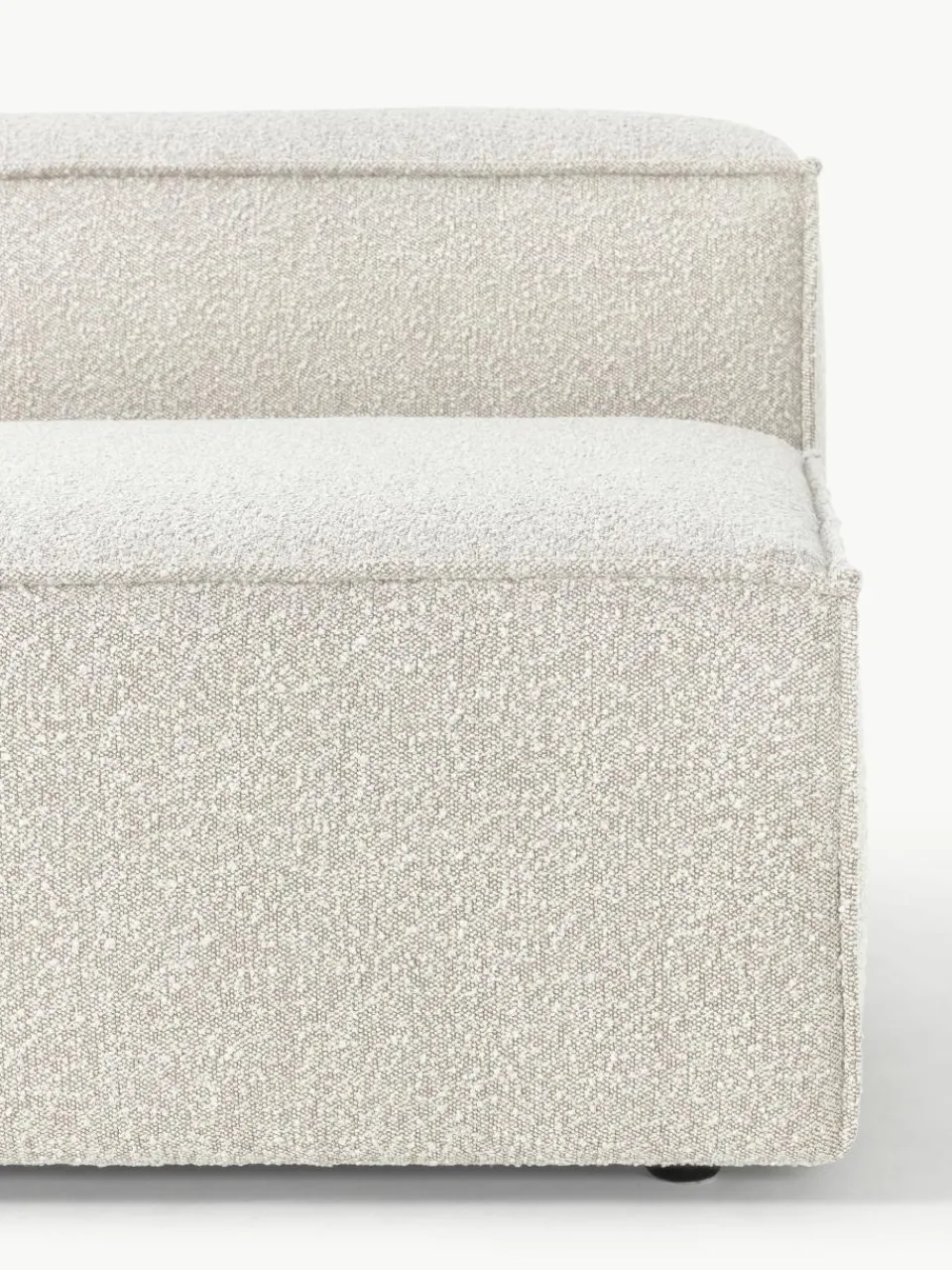 Chaise longue module Lennon van bouclé^Westwing Collection Fashion
