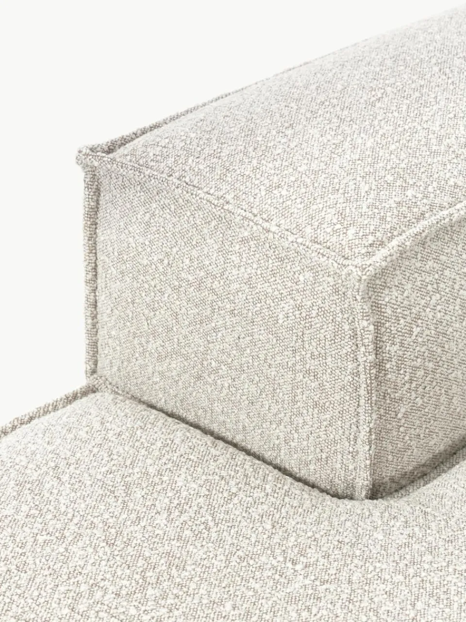 Chaise longue module Lennon van bouclé^Westwing Collection Fashion
