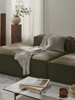 Chaise longue module Lennon uit bouclé^Westwing Collection Best