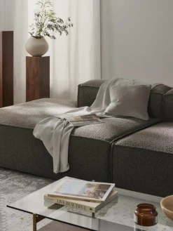 Chaise longue module Lennon uit bouclé^Westwing Collection Sale