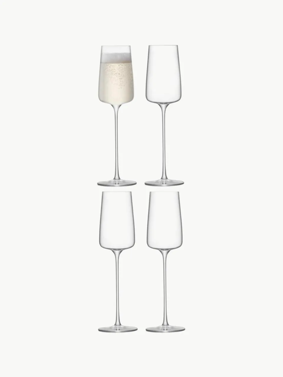 Champagneglazen Metropolitan, 4 stuks^Lsa International New