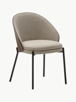 Chenille-gestoffeerde stoel Eamy^Westwing New