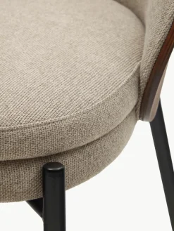 Chenille-gestoffeerde stoel Eamy^Westwing New