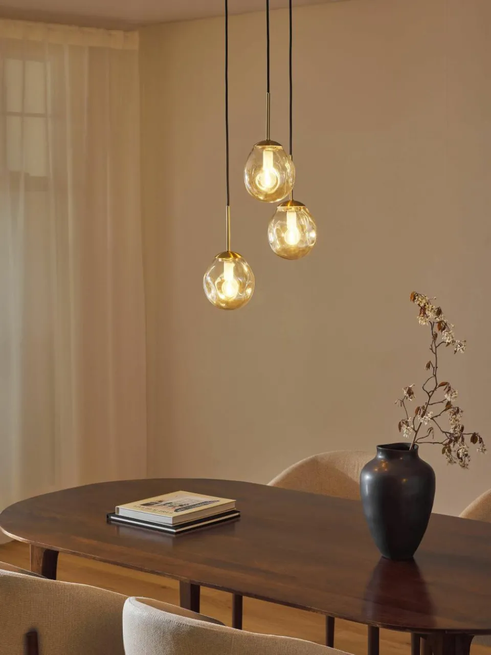 Cluster hanglamp Amora van glas^Westwing Collection New