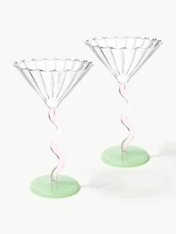 Cocktailglazen Curve uit borosilicaatglas, 2 stuks^&k Amsterdam New