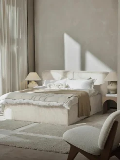 Corduroy boxspring bed Lennon^Westwing Collection Discount
