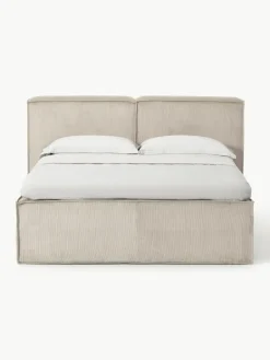 Corduroy boxspring bed Lennon^Westwing Collection Discount