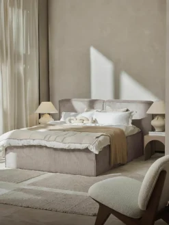 Corduroy boxspring bed Lennon^Westwing Collection Online