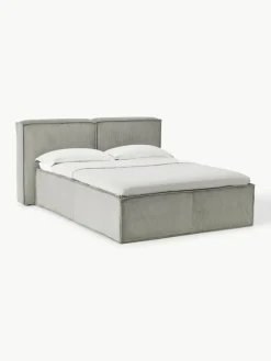 Corduroy boxspring bed Lennon^Westwing Collection Best