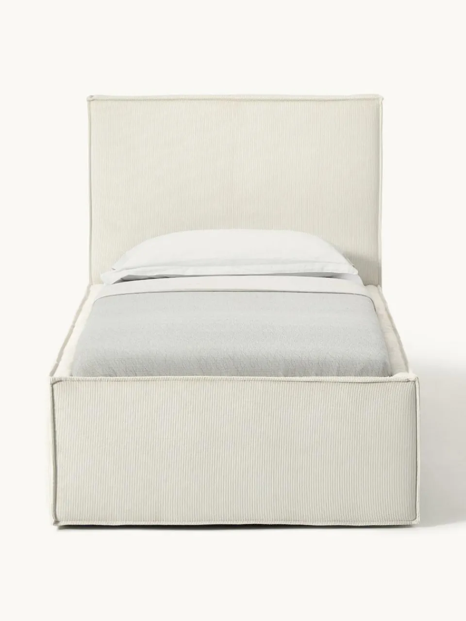 Corduroy eenpersoonsbed Dream met opbergruimte^Westwing Collection Hot