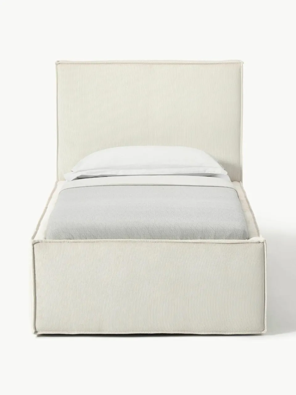Corduroy eenpersoonsbed Dream met opbergruimte^Westwing Collection Hot